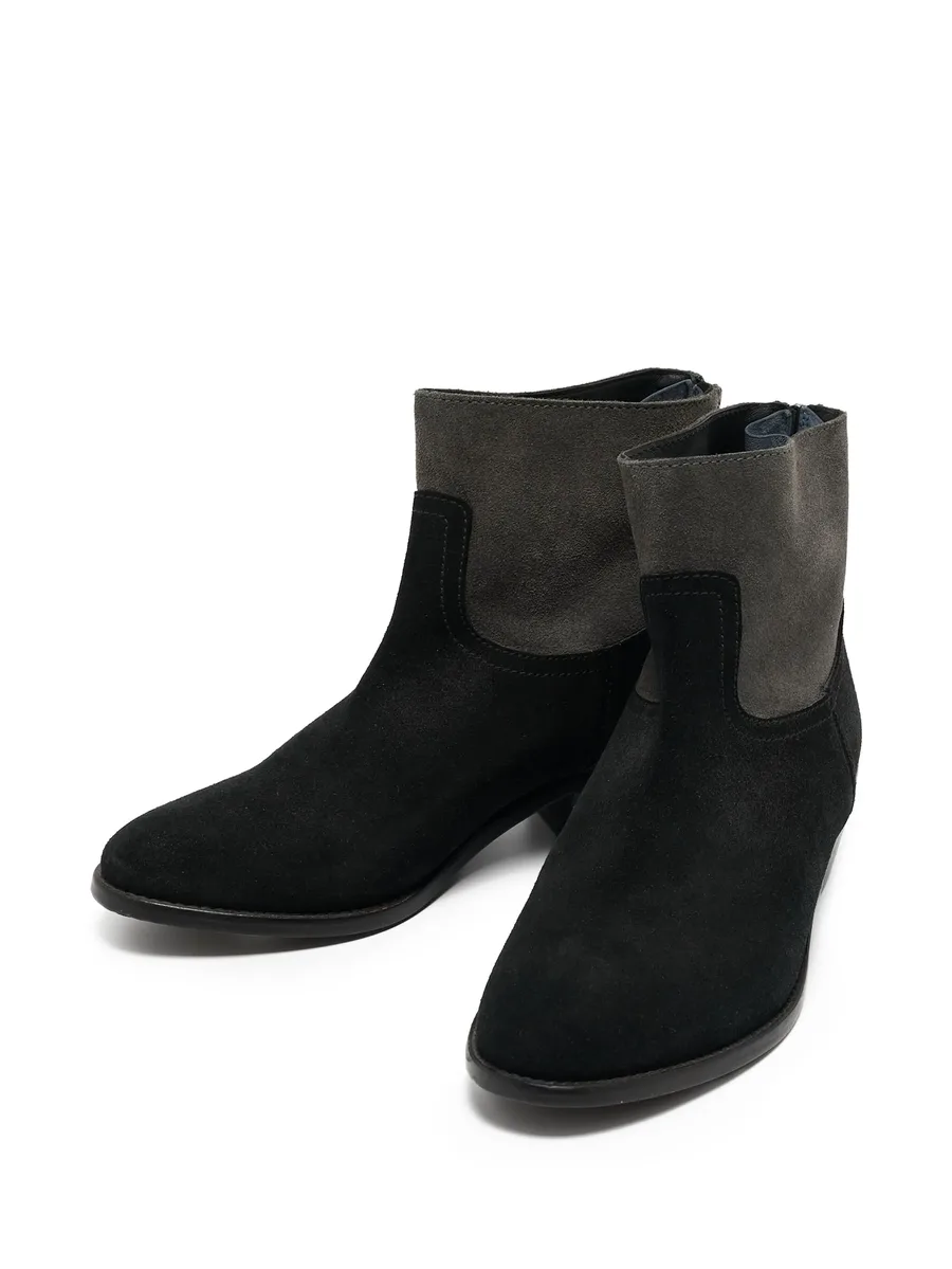 2024 pre-owned suede zip ankle boots 4