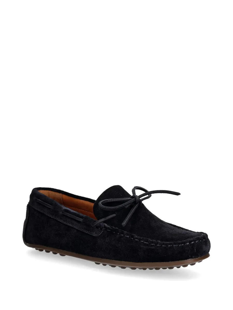Larissa bow-detail suede loafers 4