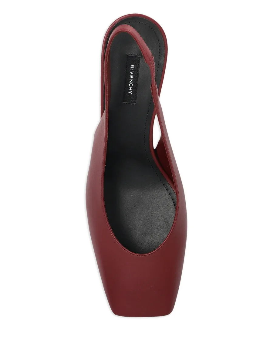 square-toe slingback pumps 8