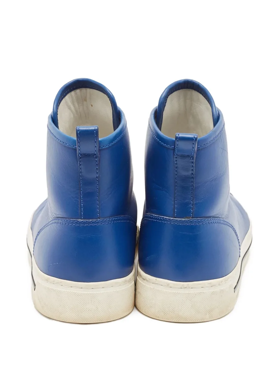 pre-owned zip-up high-top trainers 5