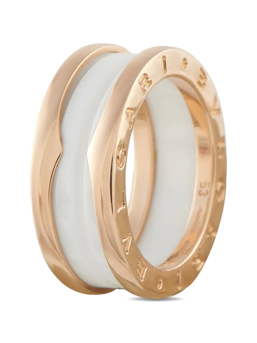 white ceramic rose gold ring 2