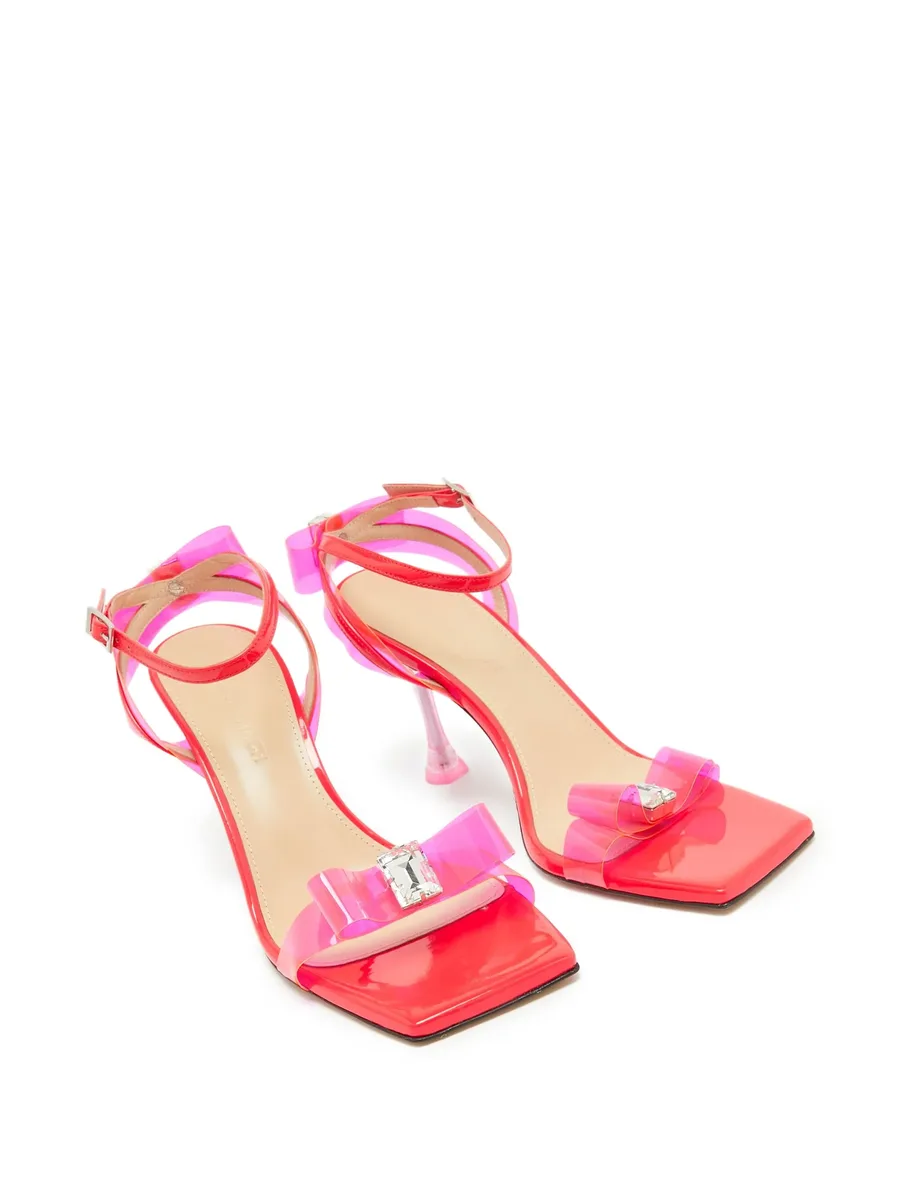 pre-owned 90mm transparent-strap sandals 9
