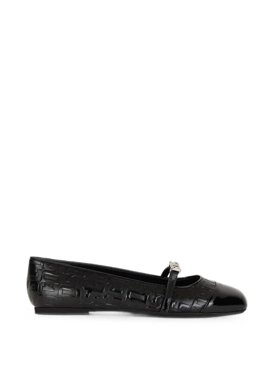 monogram-embossed logo-plaque ballet flats 2