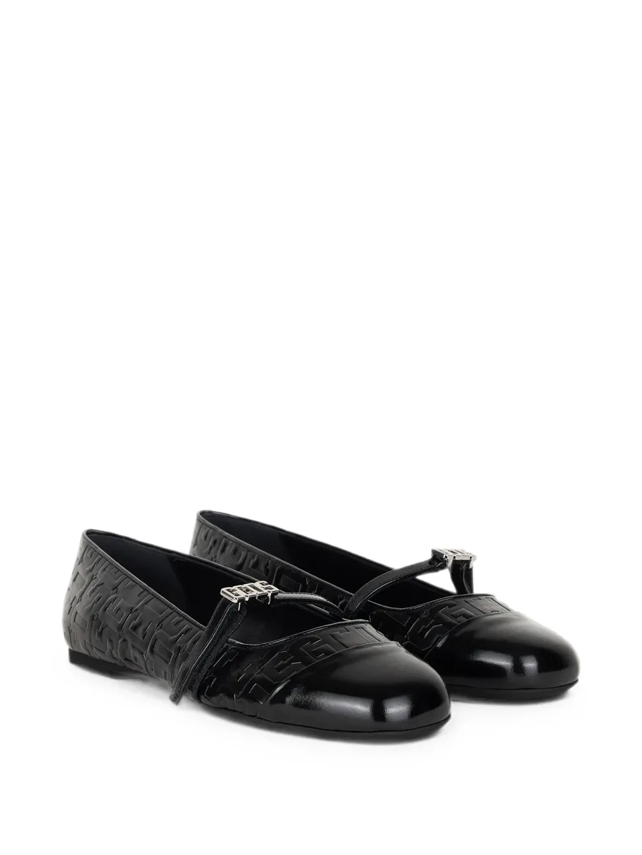 monogram-embossed logo-plaque ballet flats 3