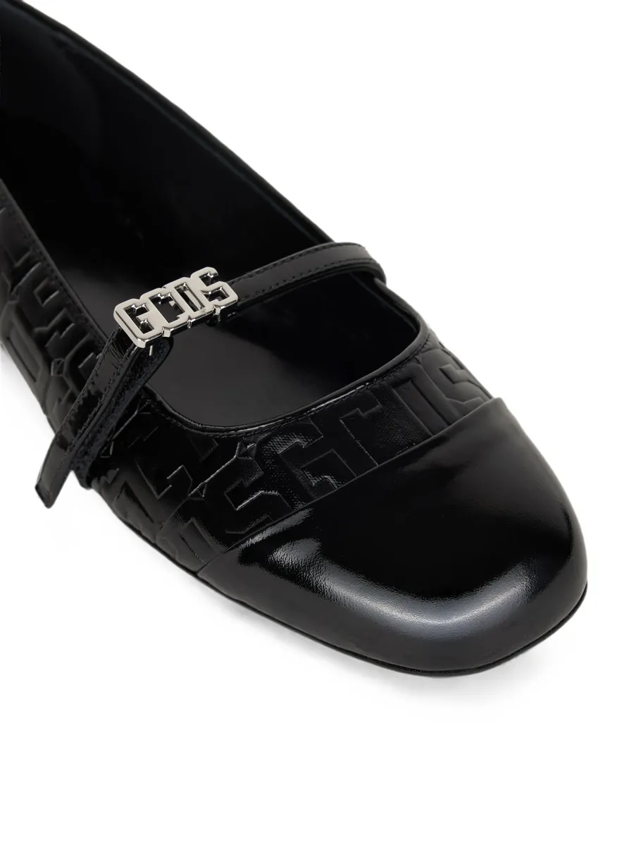 monogram-embossed logo-plaque ballet flats 8