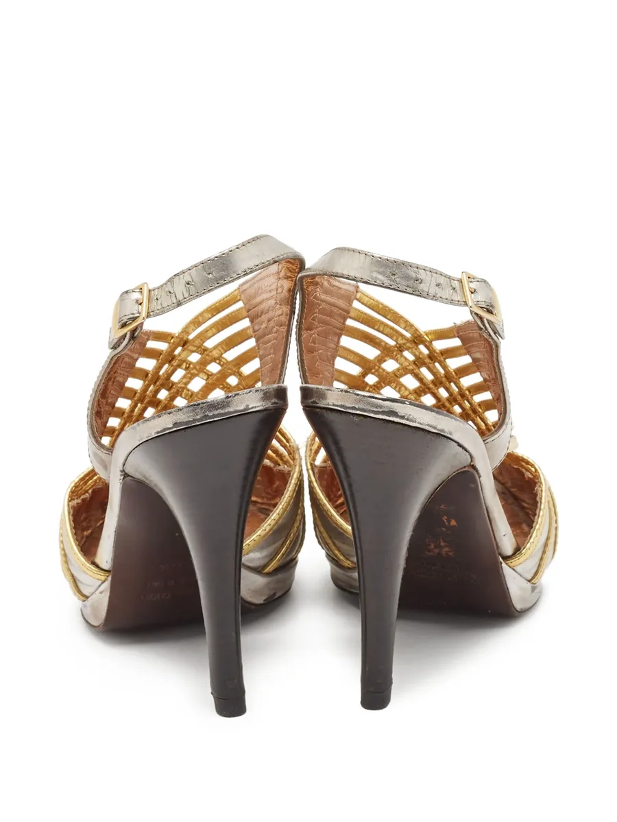 120mm metallic heeled sandals 5