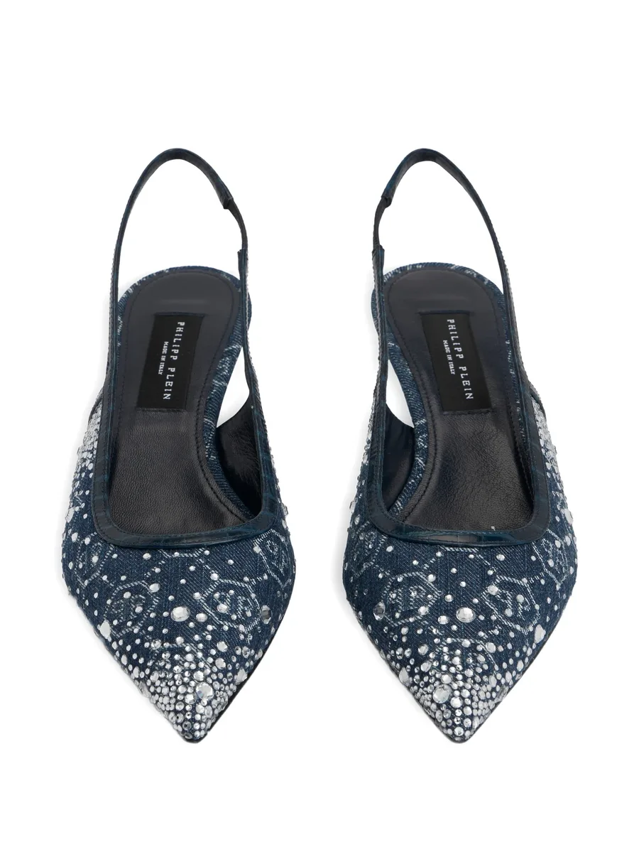 monogram strass heeled pumps 7