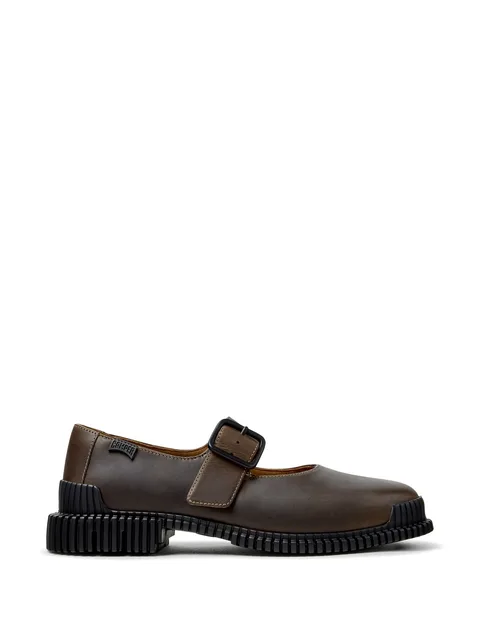 Pix buckle-fastening leather ballet flats