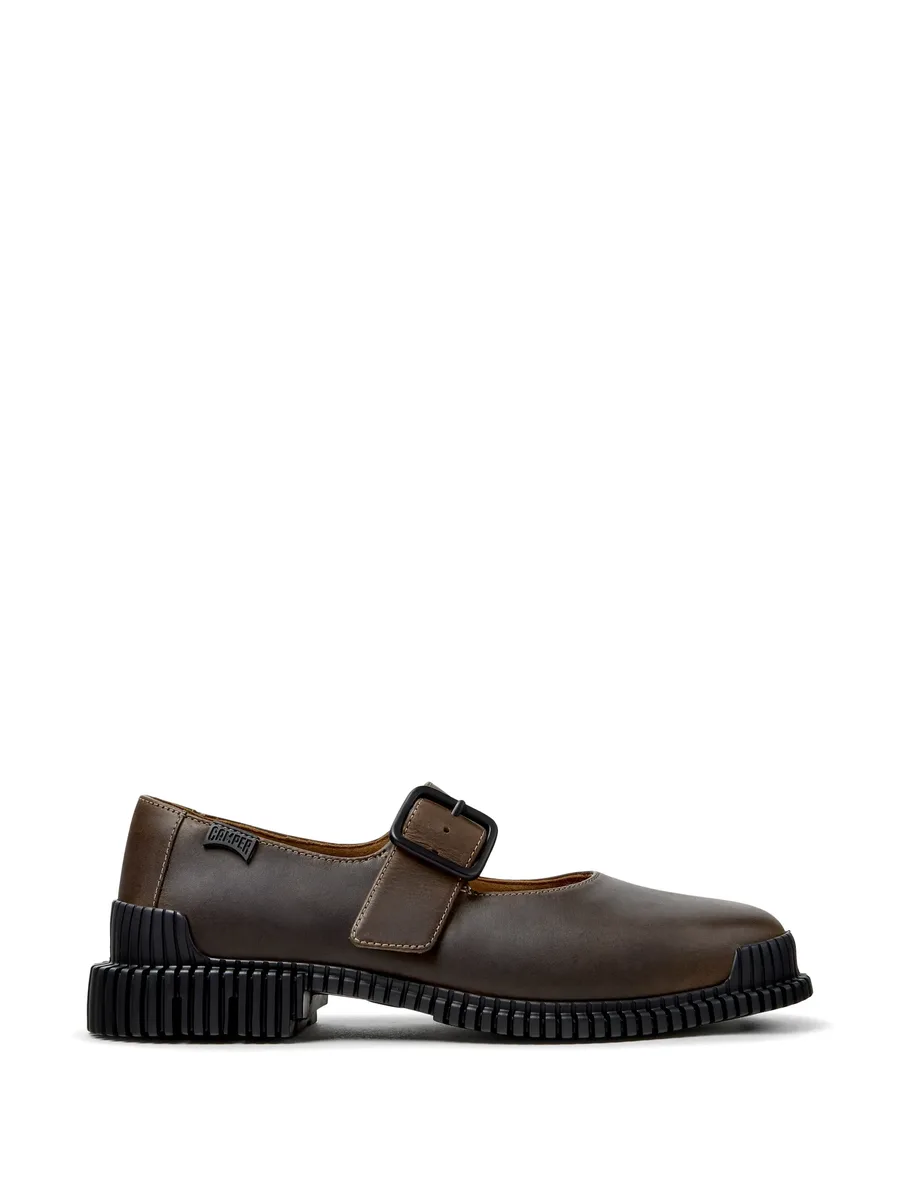 Pix buckle-fastening leather ballet flats 2