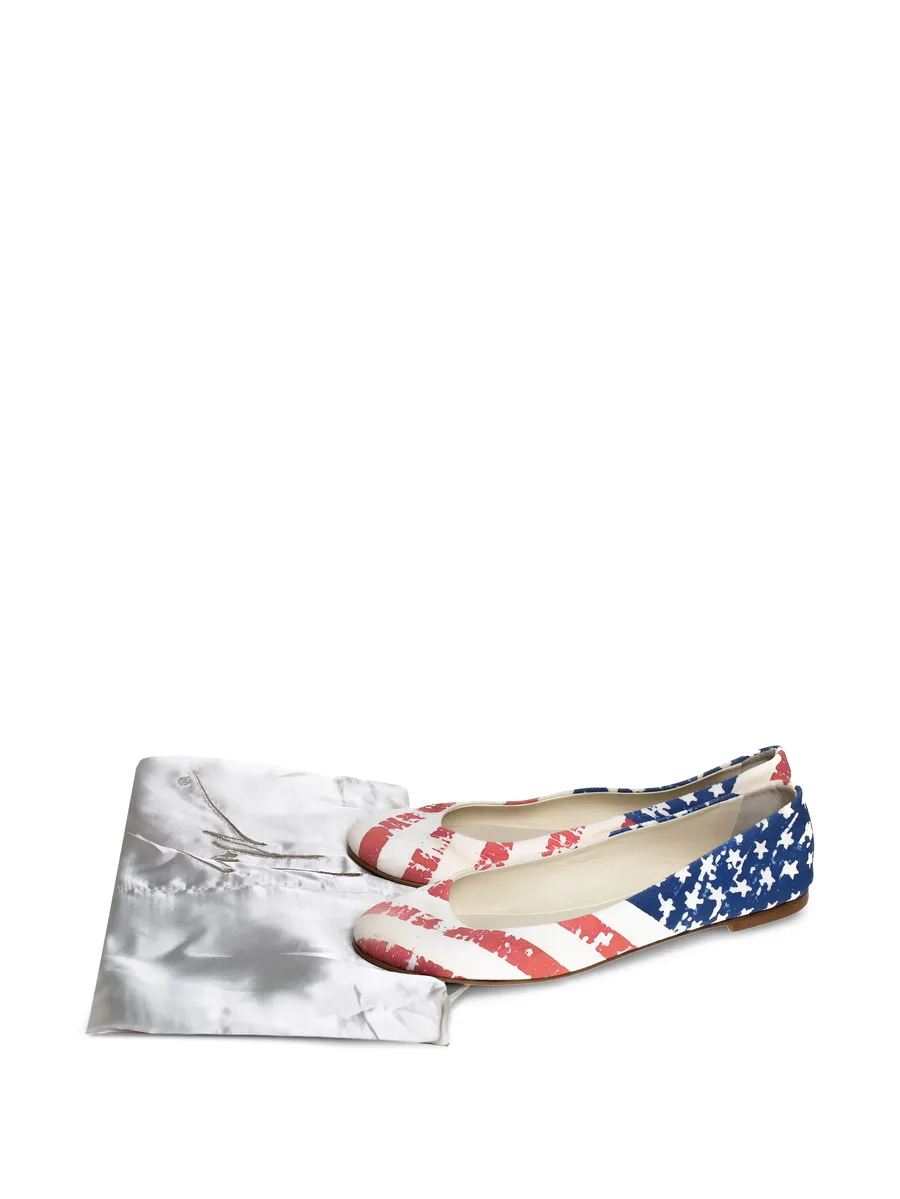 flag-print ballet flats 13