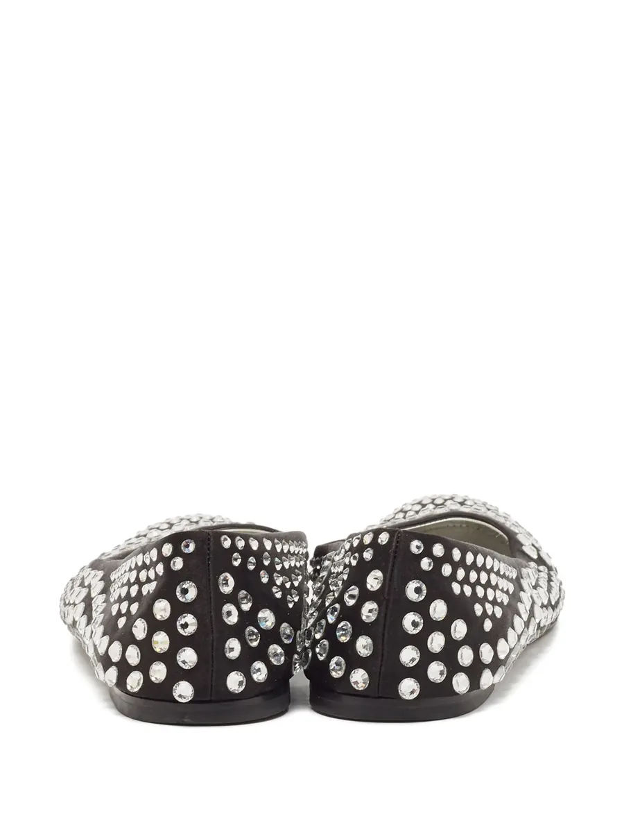 Pre-owned crystal-embellishment ballet flats 6