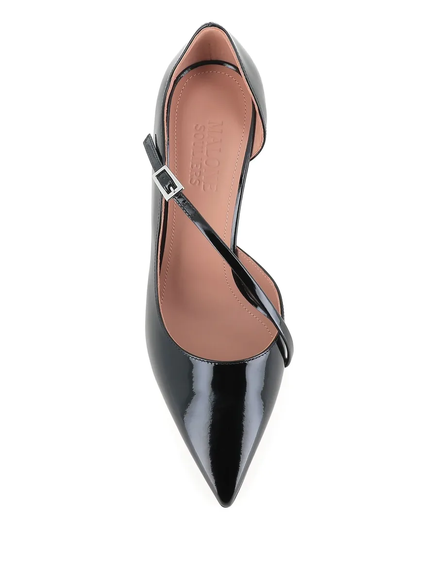 90mm patent leather cross-strap pumps 5