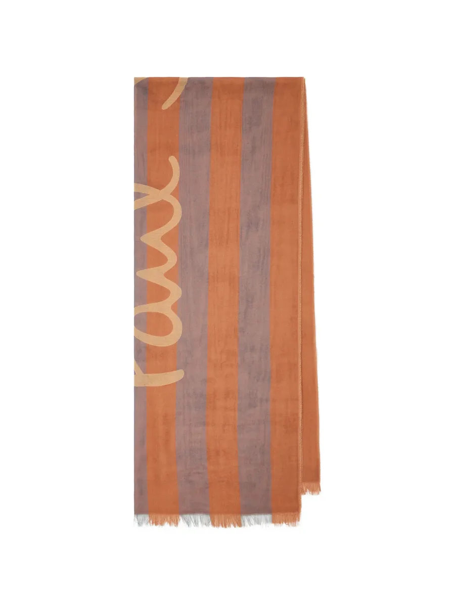 шарф в полоску с логотипом 2