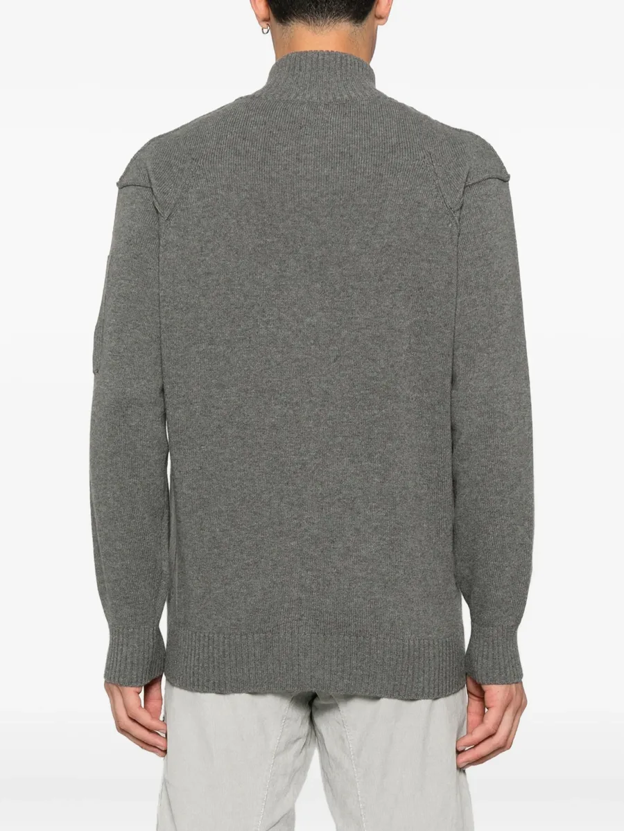 Lens-detail zip-up cardigan 7