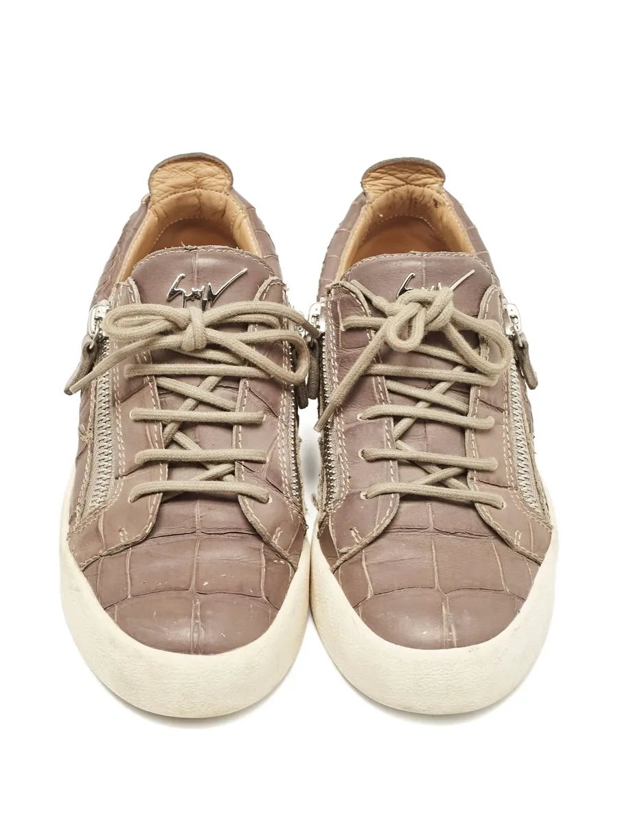crocodile-embossed sneakers 7