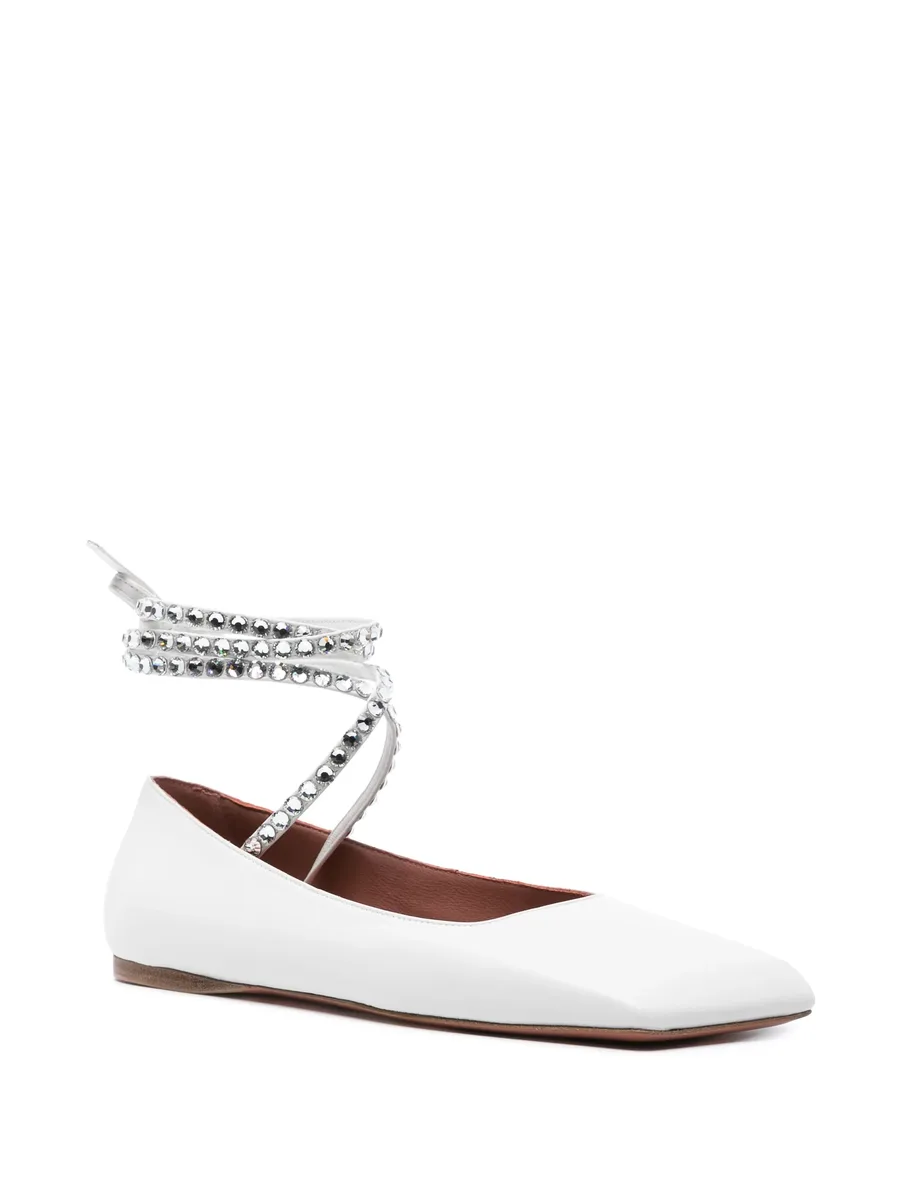 Anne lace-up leather ballerinas 4