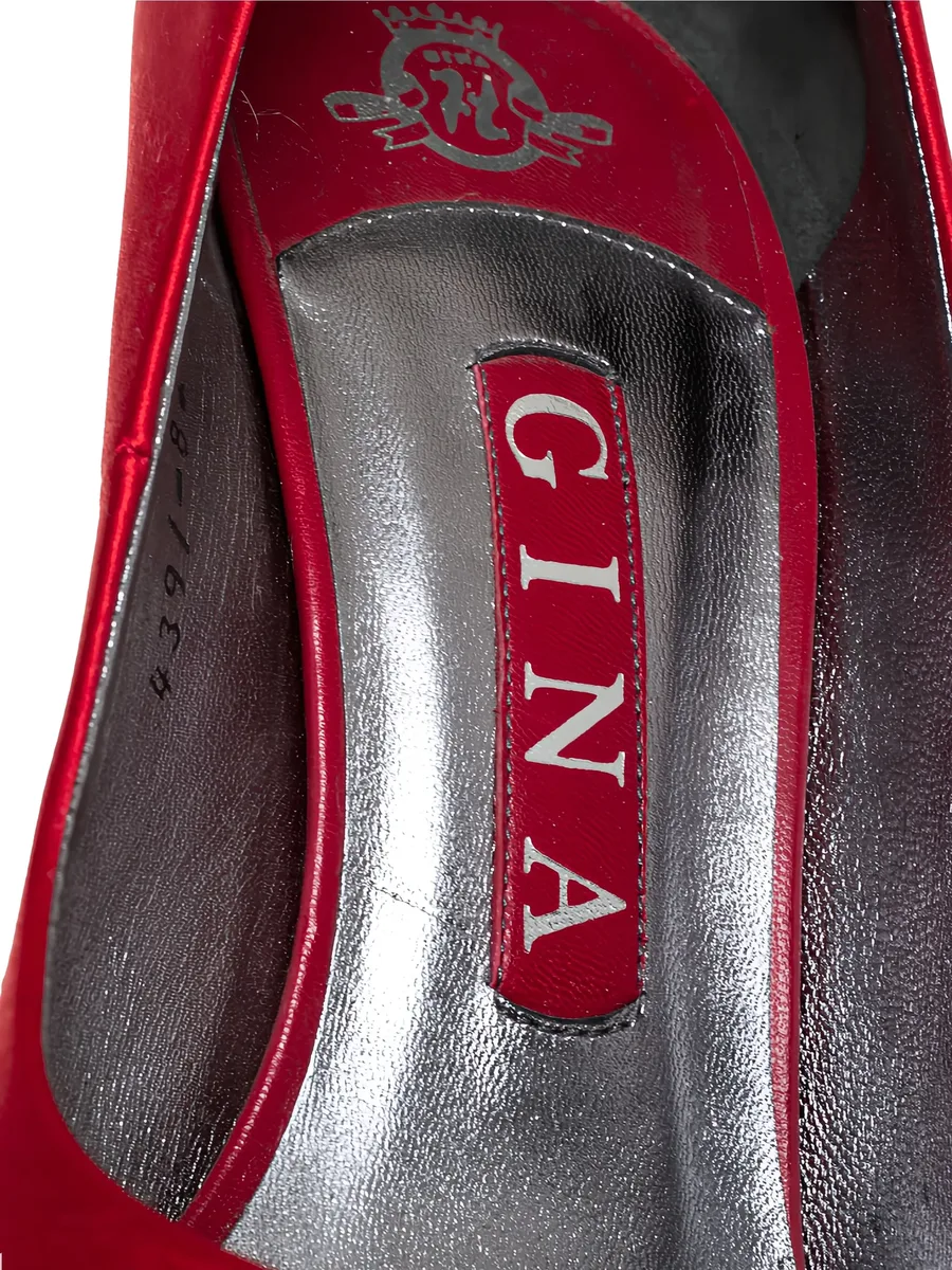 атласные туфли Gina 130 pre-owned на платформе 7