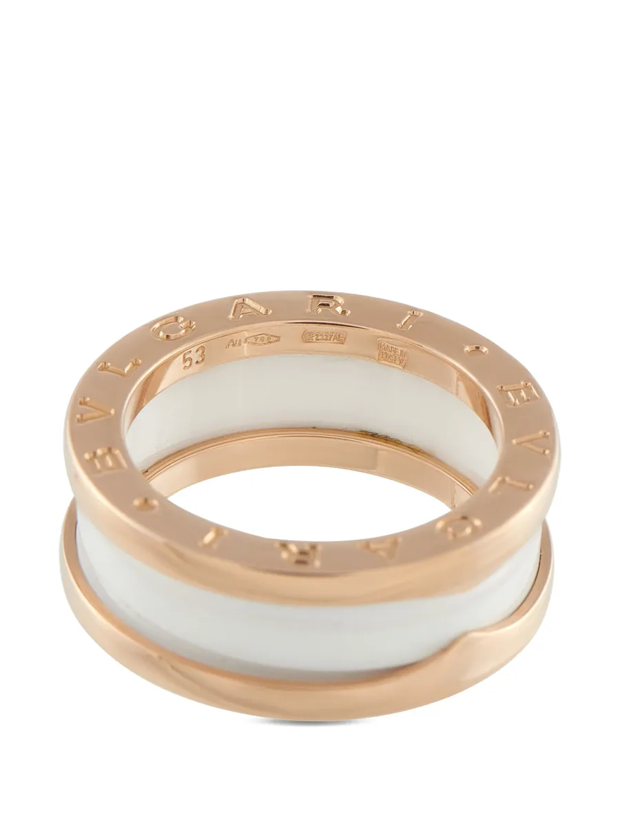 white ceramic rose gold ring 8