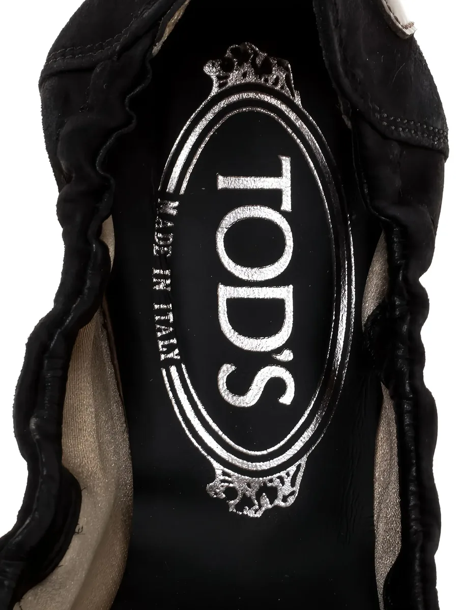 pre-owned buckle suede ballet flats 7