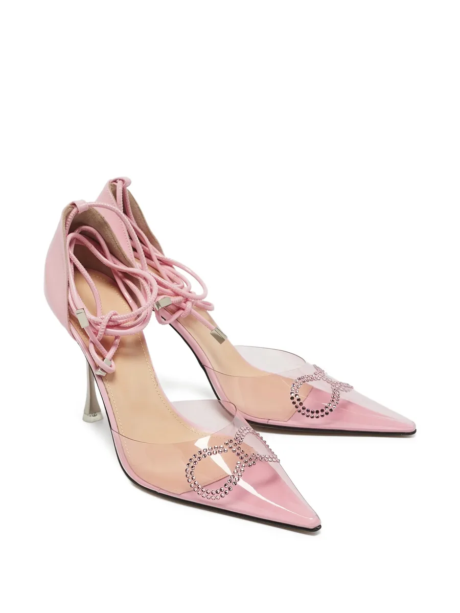 pre-owned 100mm embellished pumps 5