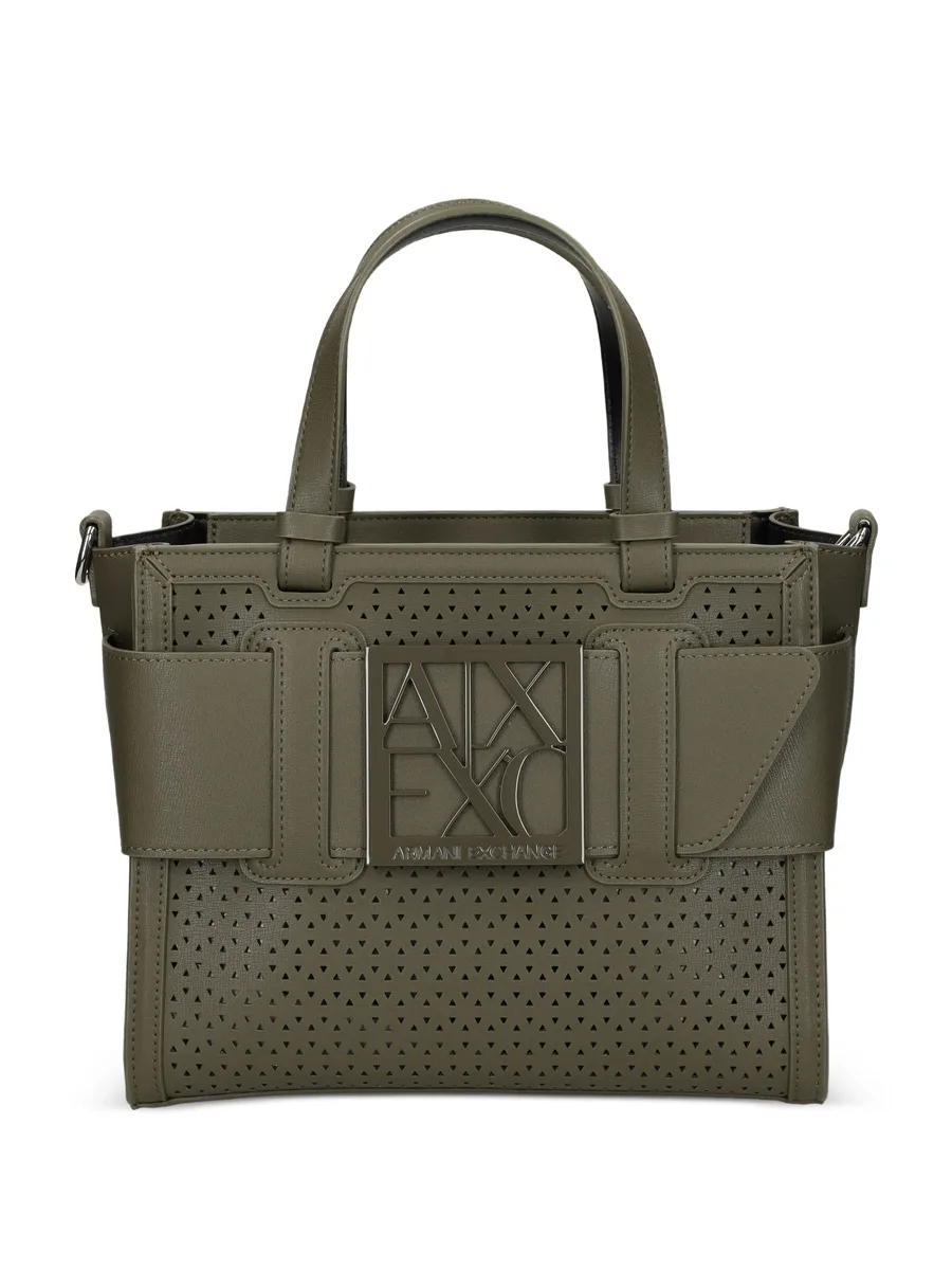 perfortated logo tote bag 2