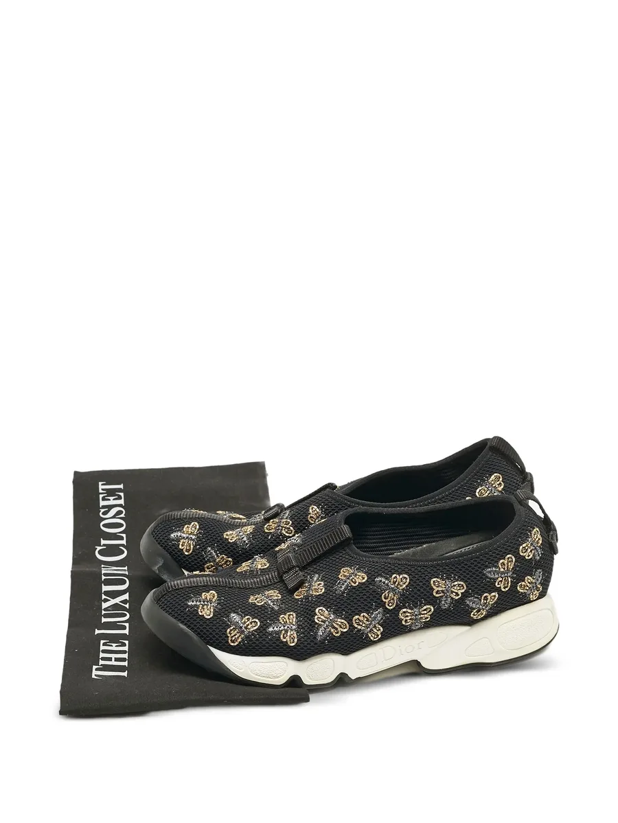bee-print mesh sneakers 5