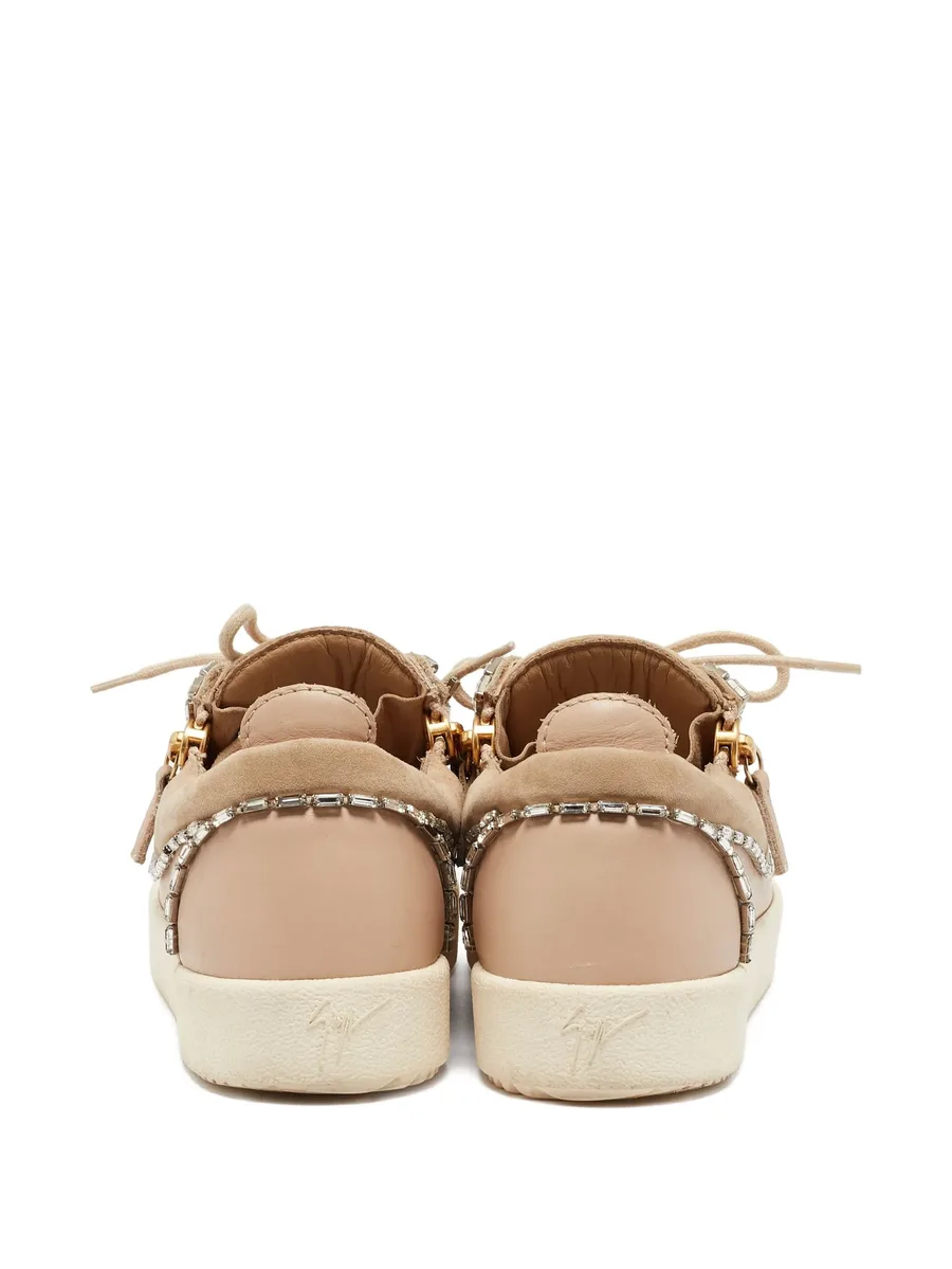 pre-owned crystal-embellished sneakers 8