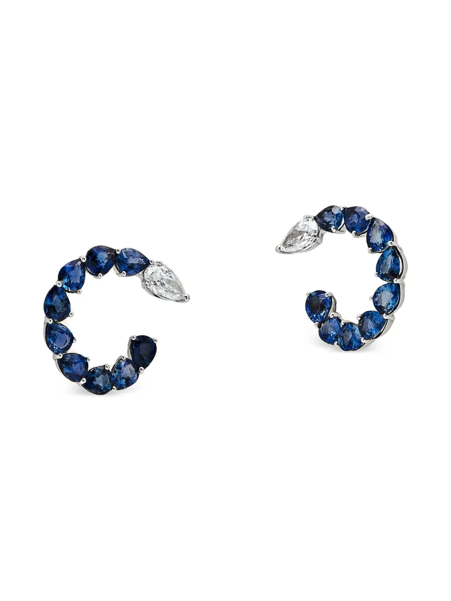 sapphire and diamond hoop earrings 1