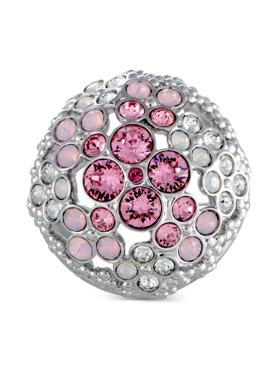 18K white gold Crystal Flower ring 8