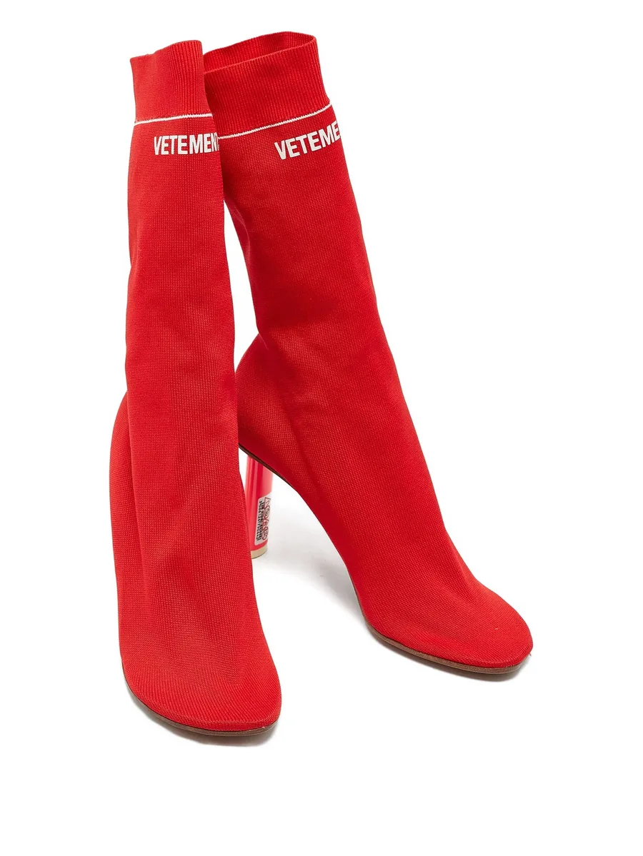 90mm lipstick knitted boots 6