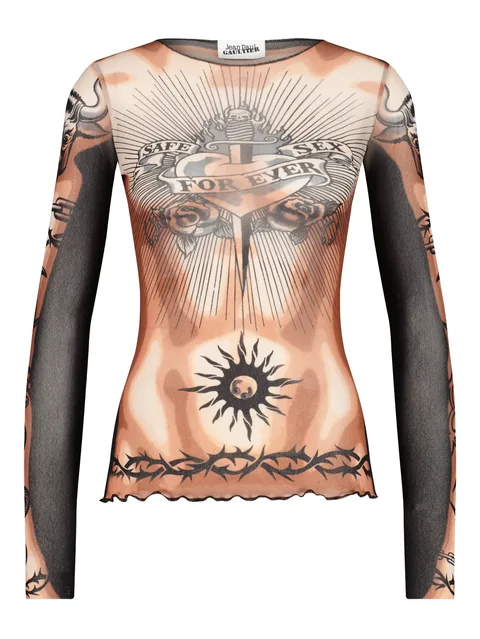 топ The Safe Sex Tattoo с длинными рукавами