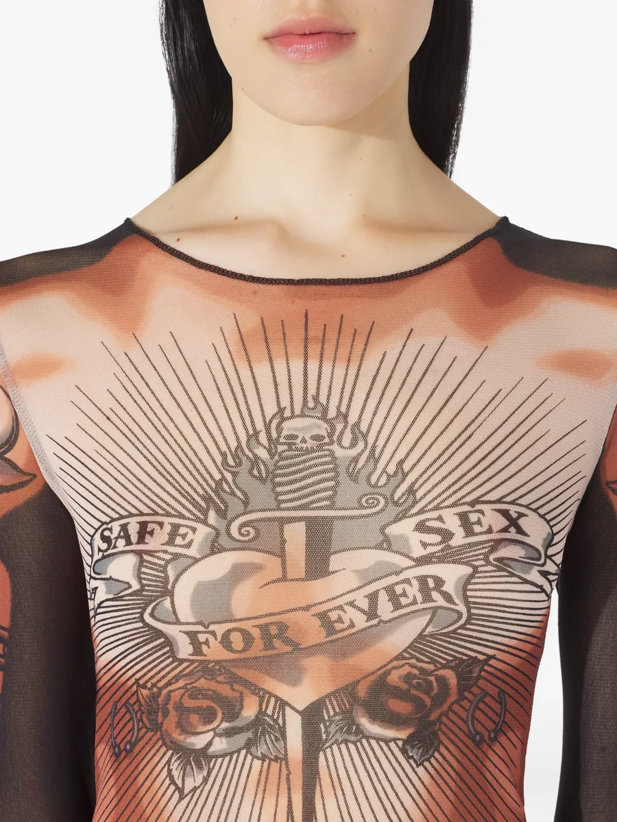 топ The Safe Sex Tattoo с длинными рукавами 9