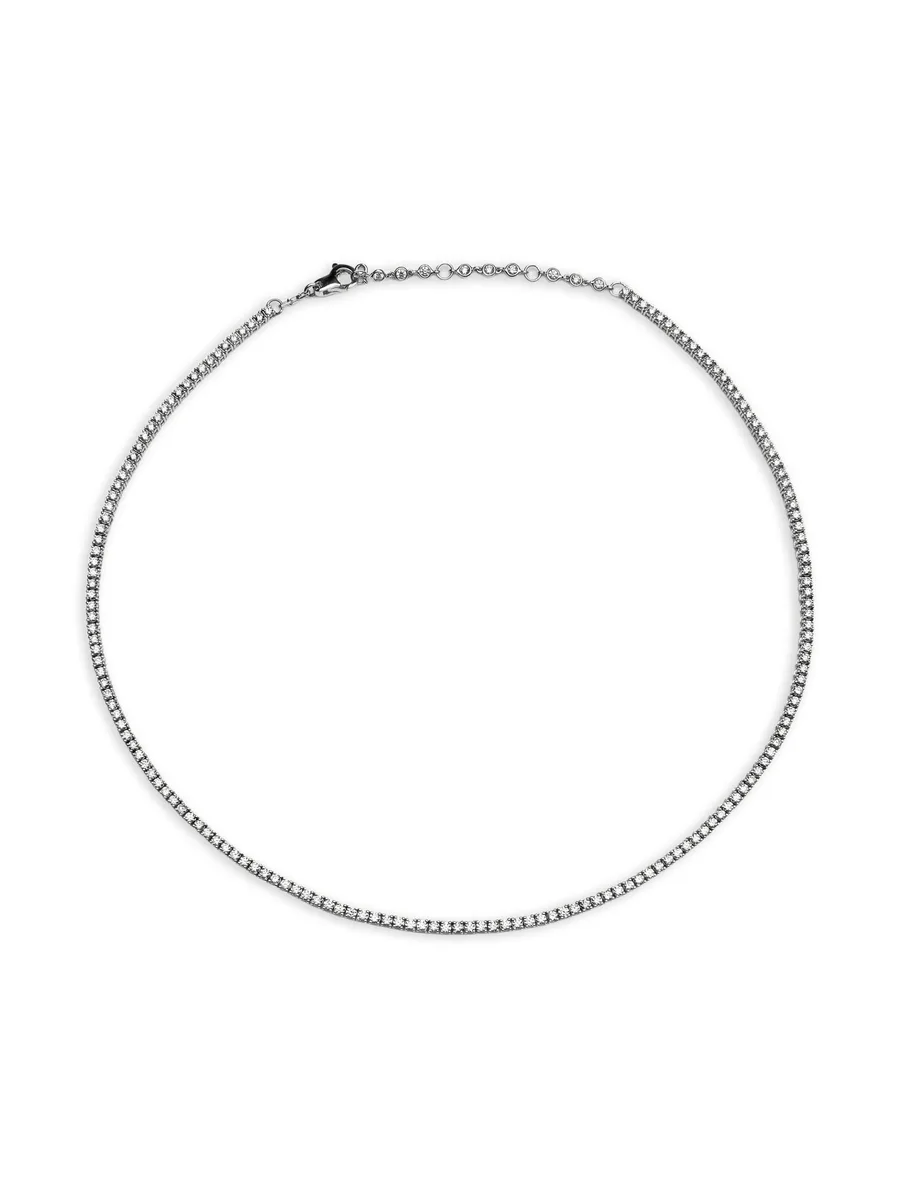 Estelle diamond tennis necklace 2