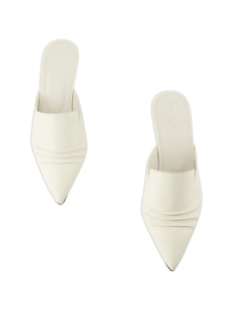 pleated point-toe mules 8