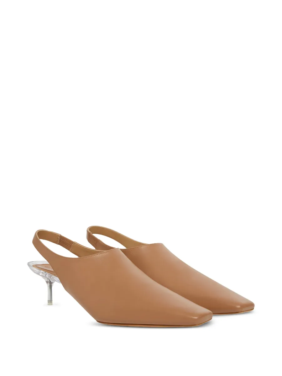transparent kitten-heel slingback pumps 3