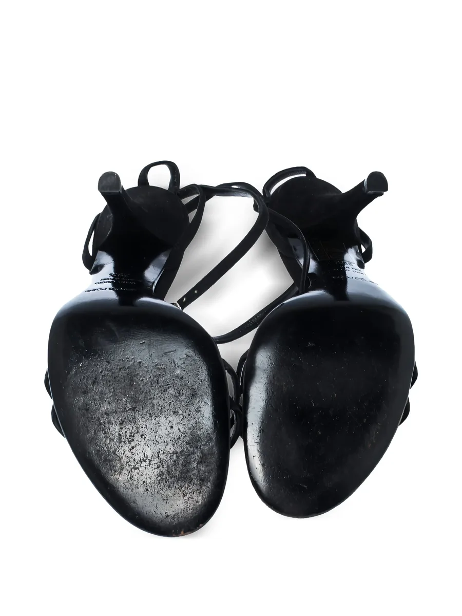 pre-owned 105mm suede sandals 10
