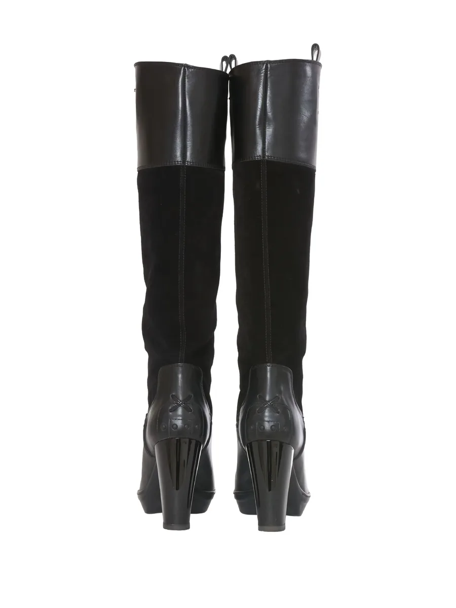 pre-owned 100mm leather boots 3
