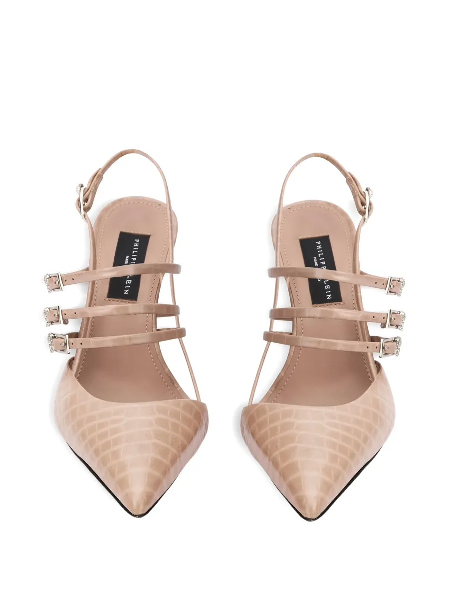 croco-print heeled pumps 5