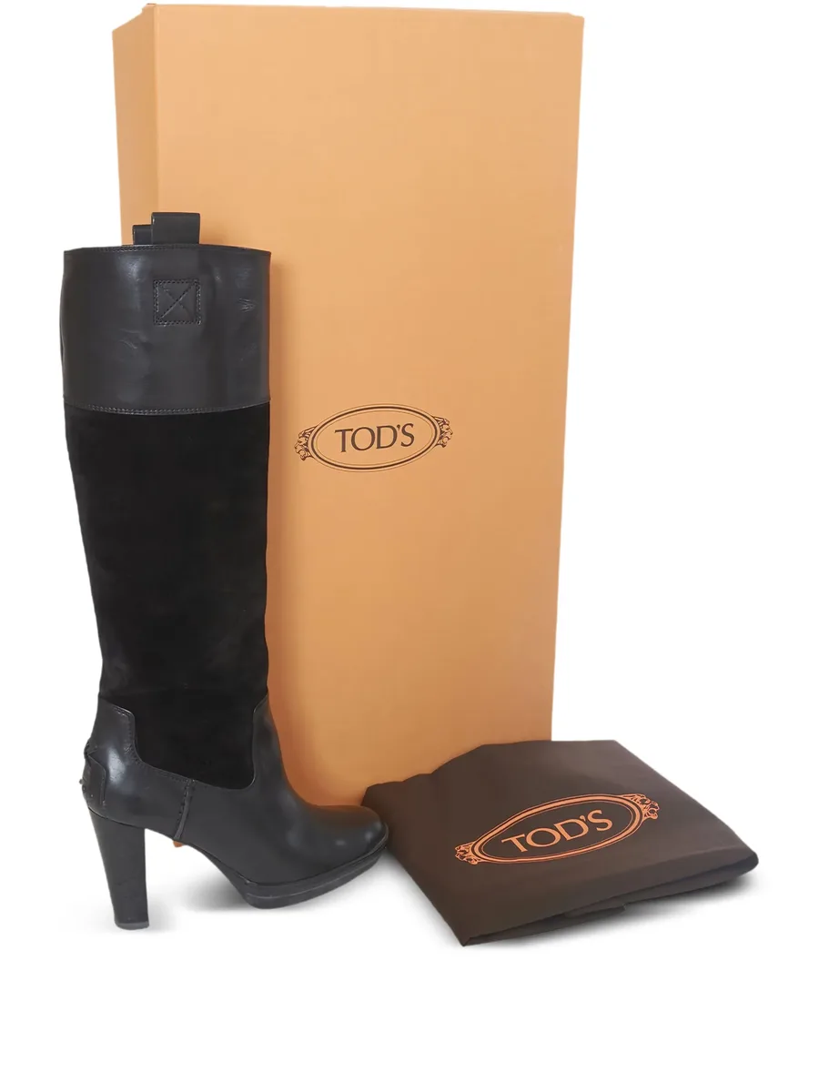 pre-owned 100mm leather boots 13