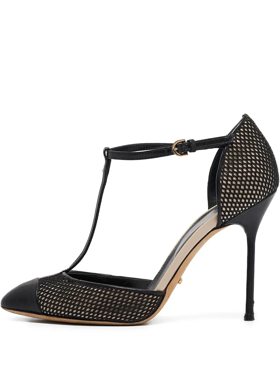 Pre-Owned T-strap stiletto pumps 2