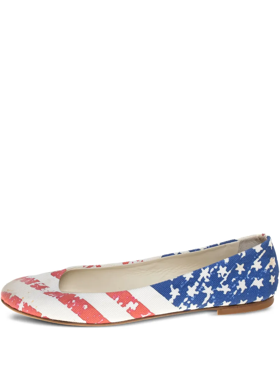 flag-print ballet flats 1