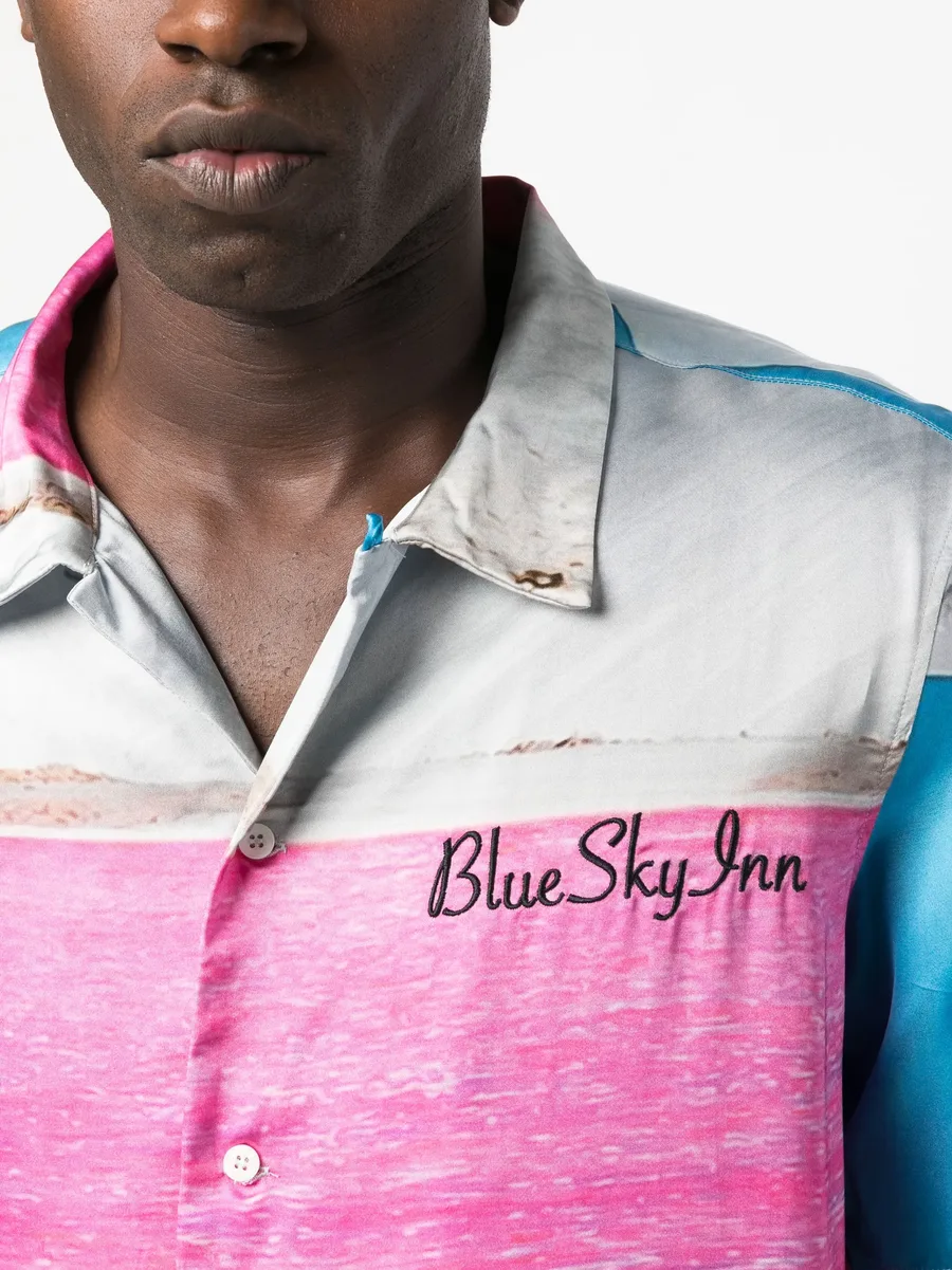 abstract-pattern short-sleeve shirt 10