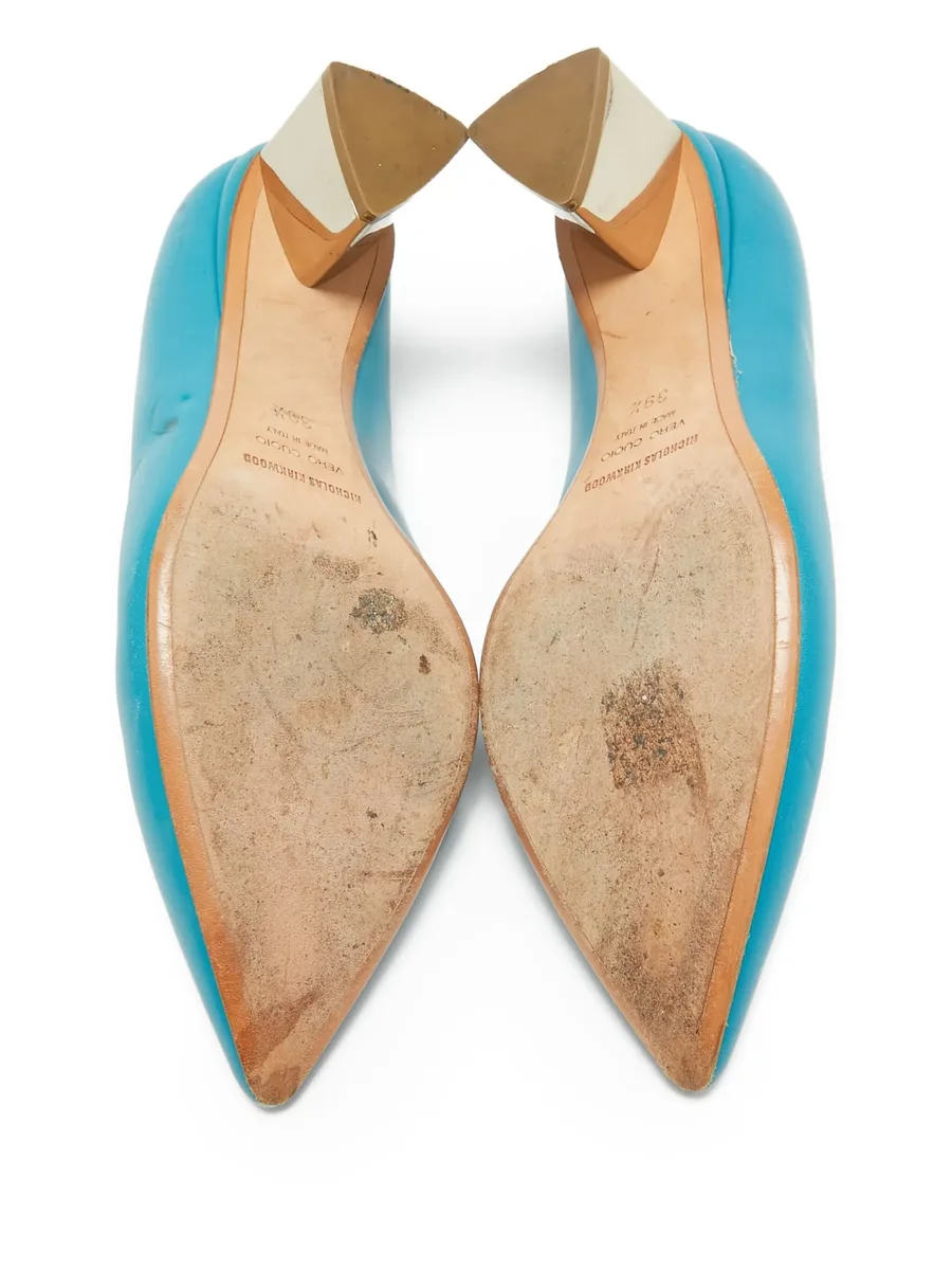 leather heeled pumps 9