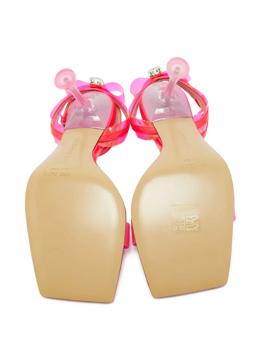 pre-owned 90mm transparent-strap sandals 7