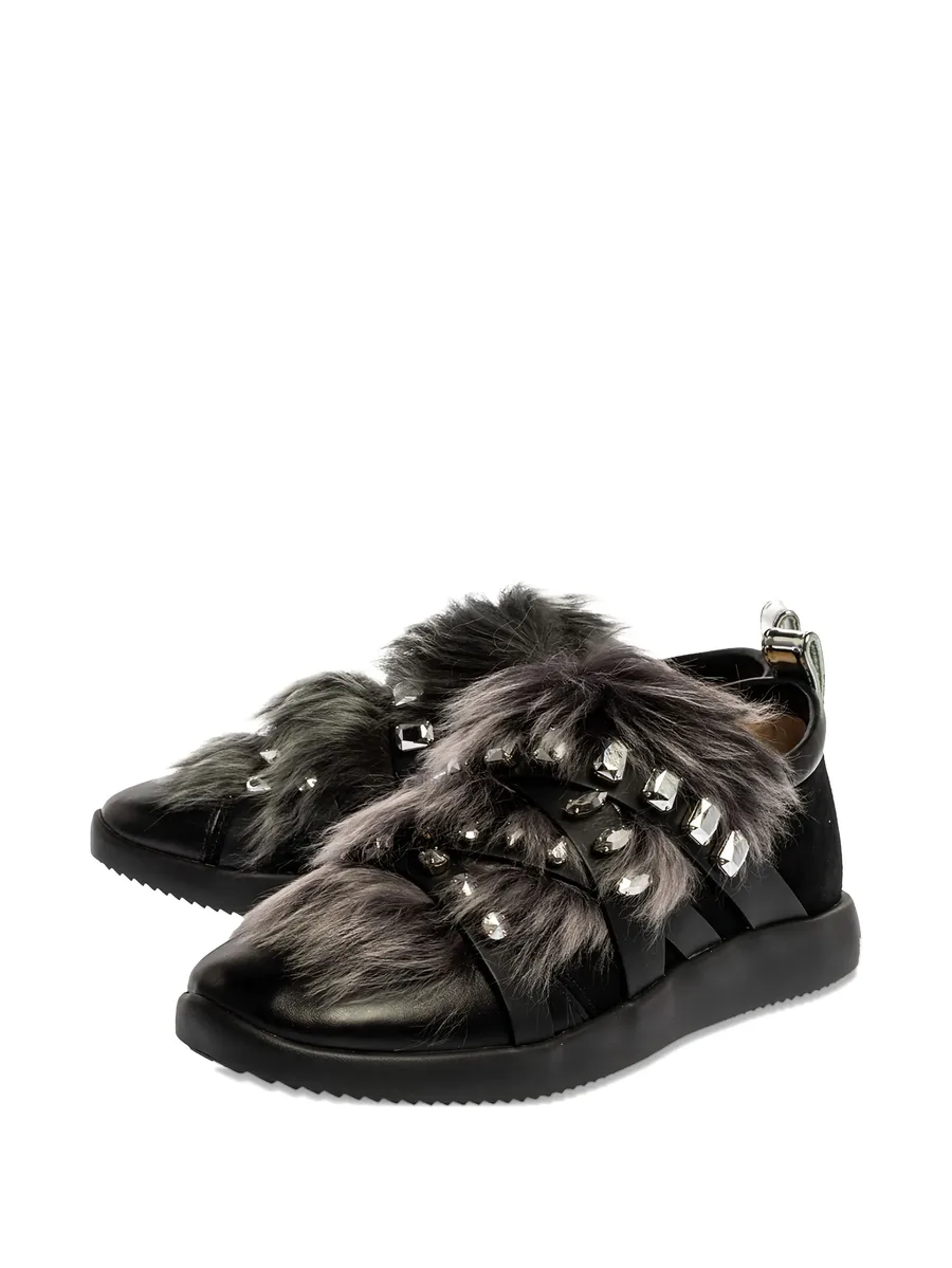 fur crystal sneakers 8
