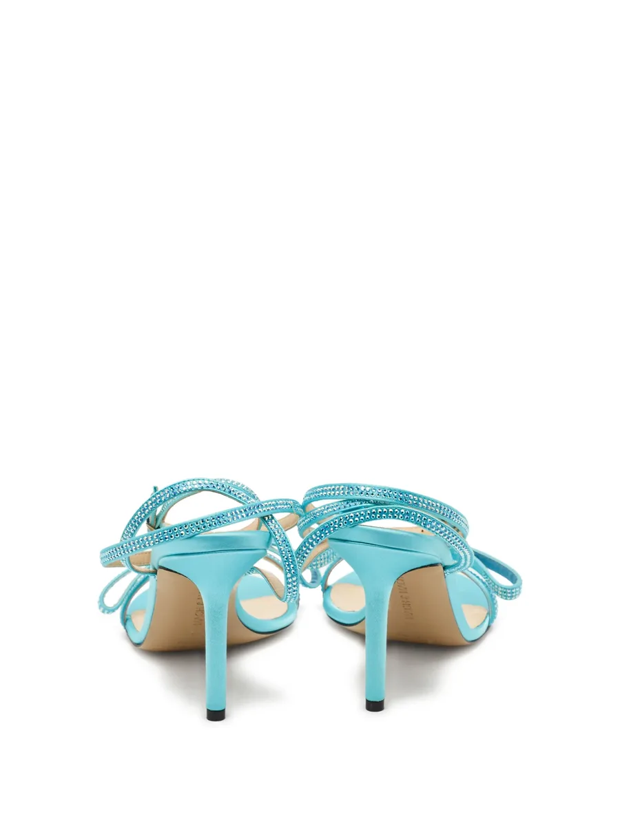 pre-owned 90mm strappy embellished sandals 5