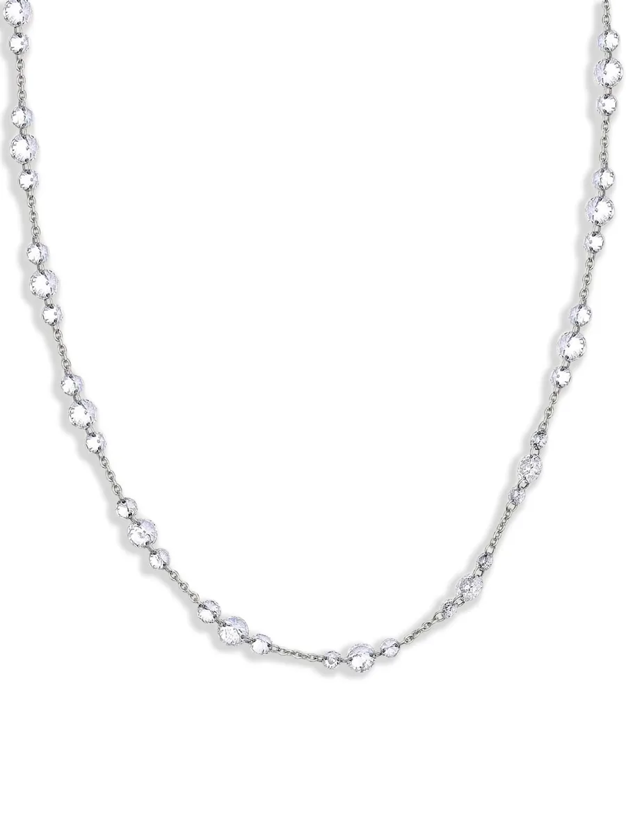 diamond trio tennis necklace 5