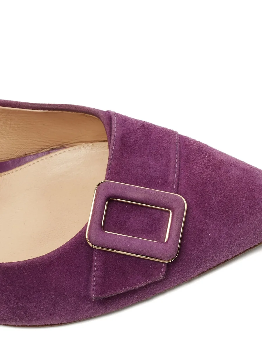 75mm suede buckled pumps 3