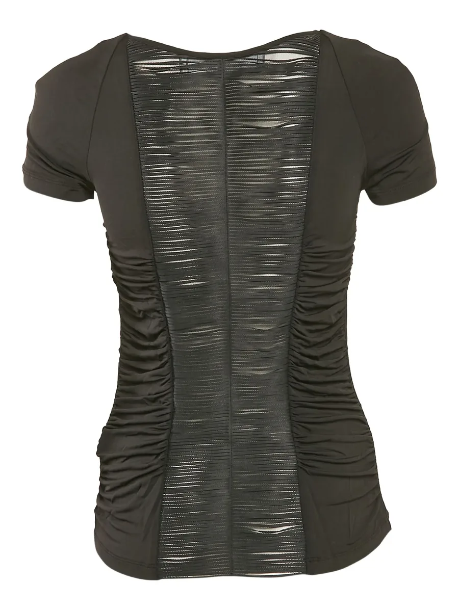 pre-owned ruched short-sleeve top 4
