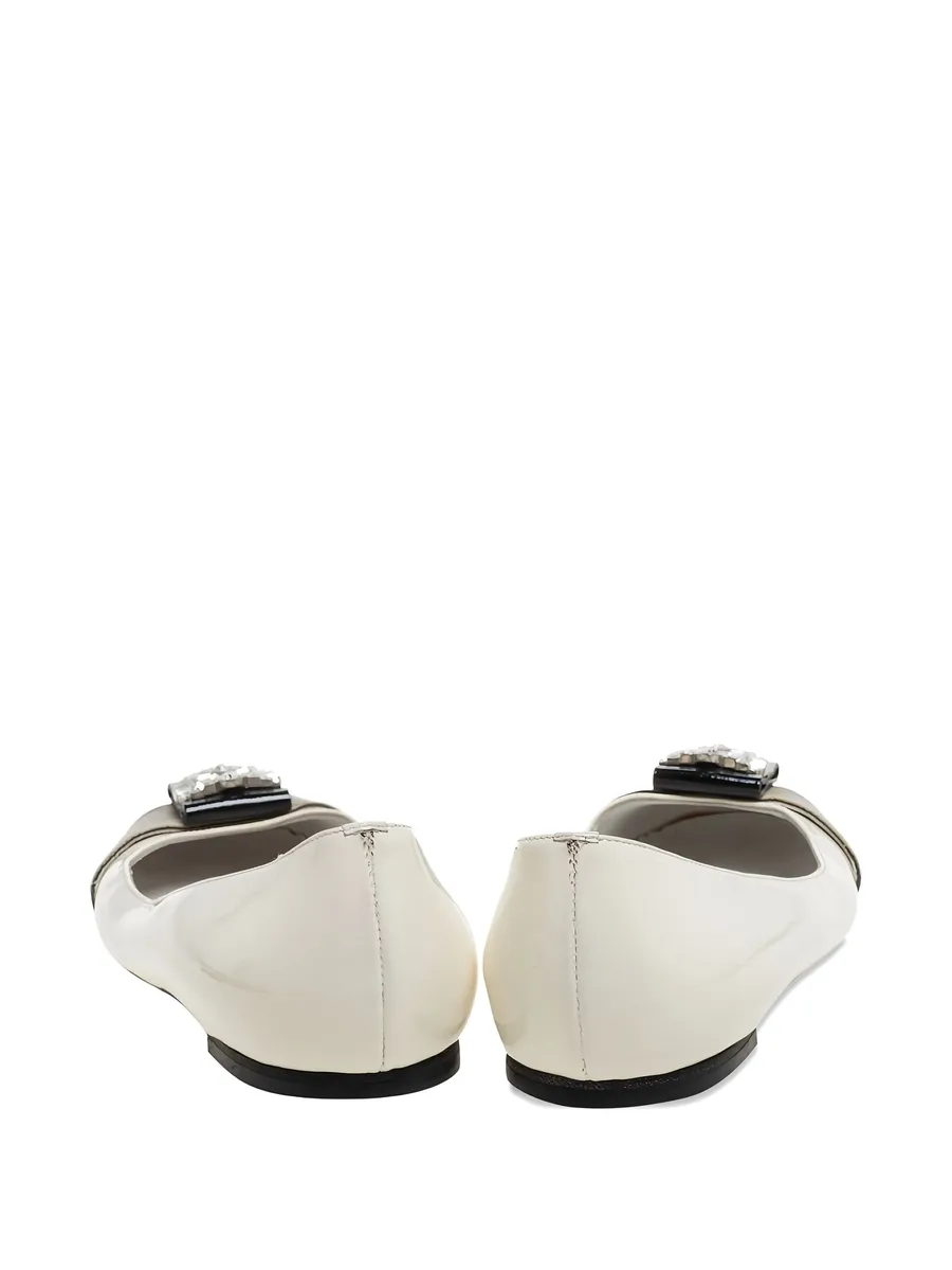 pre-owned patent-leather ballet flats 5